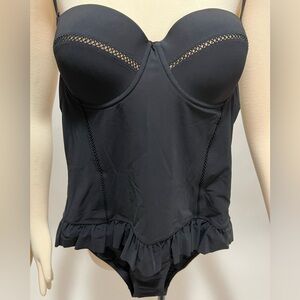 Tory Burch Black One-Piece Swimsuit (size L). Brand new with tags.